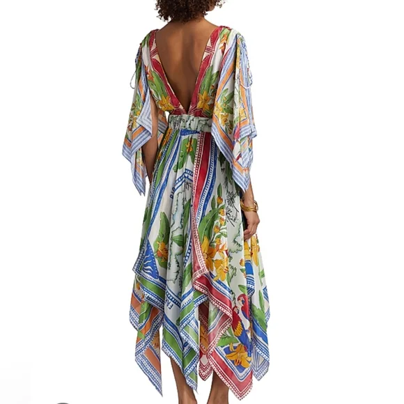 FARM Rio Destination Scarf Midi Dress